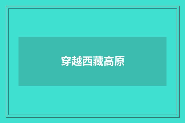 穿越西藏高原