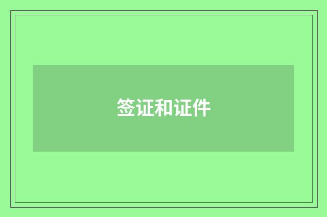 签证和证件