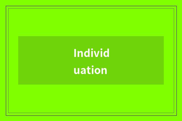 Individuation