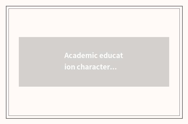 Academic education characteristic