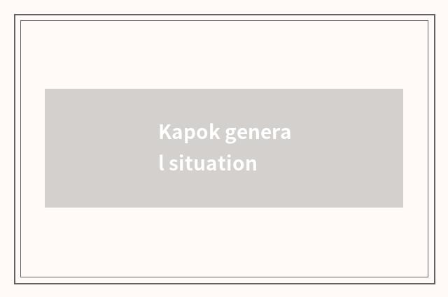 Kapok general situation