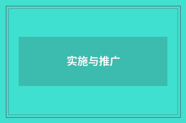 实施与推广