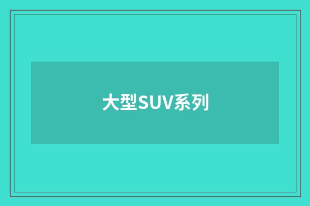 大型SUV系列