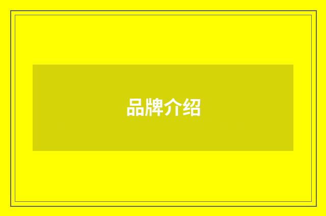 品牌介绍