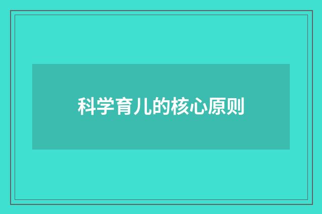 科学育儿的核心原则