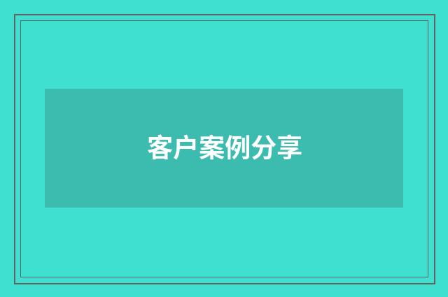 客户案例分享