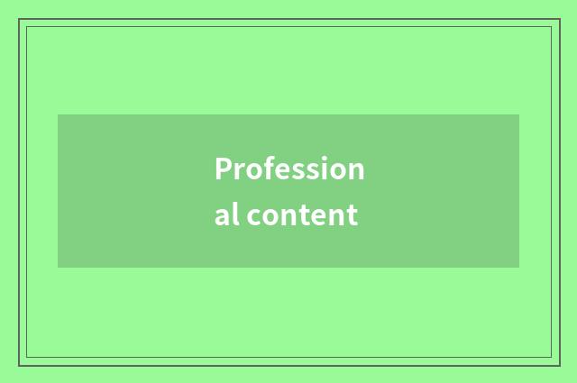 Professional content