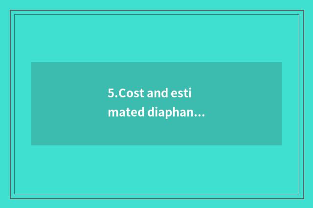 5.Cost and estimated diaphaneity