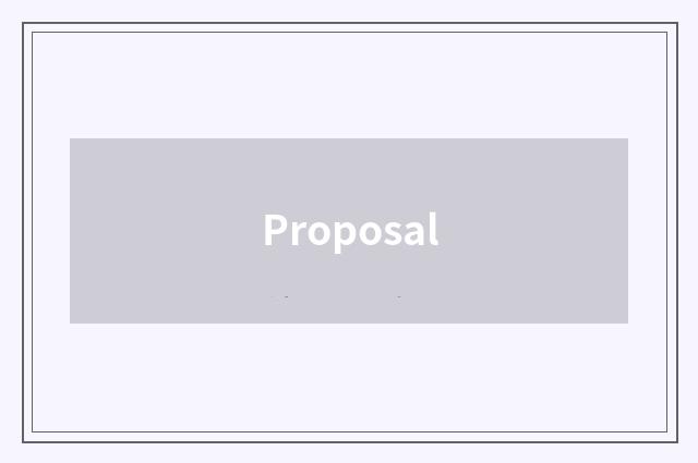 Proposal