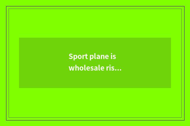 Sport plane is wholesale risk