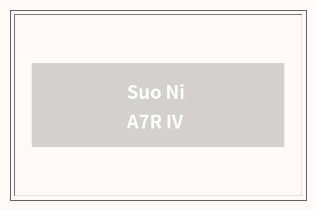 Suo Ni A7R IV