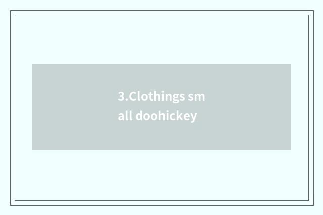 3.Clothings small doohickey