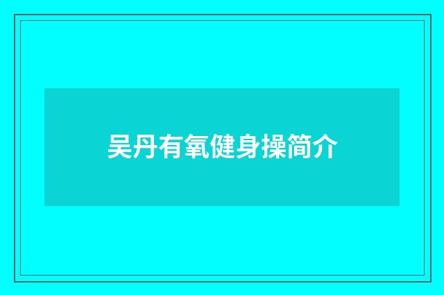 吴丹有氧健身操简介