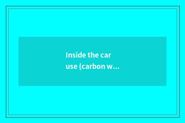 Inside the car use {carbon wraps} to divide peculiar smell