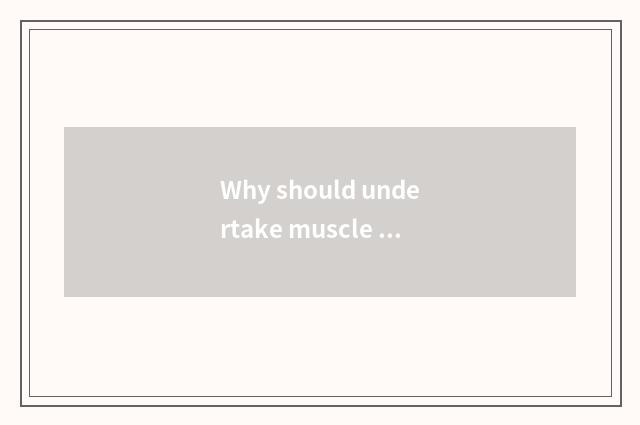 Why should undertake muscle fitness?