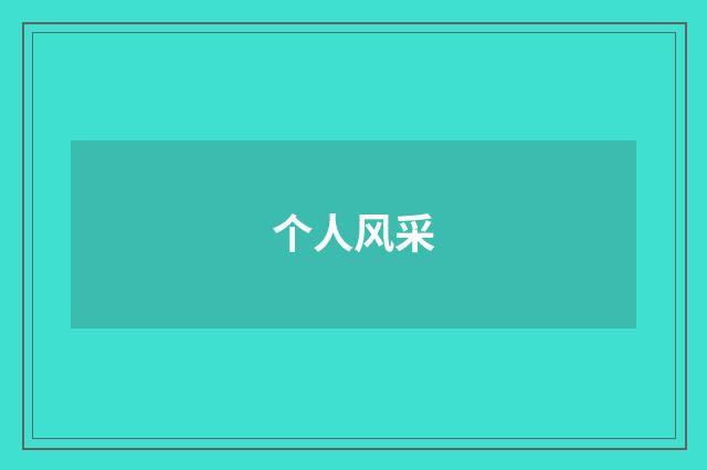 个人风采