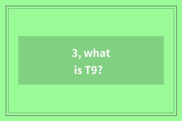 3, what is T9?