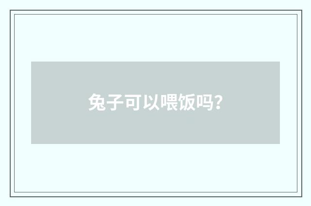 兔子可以喂饭吗？