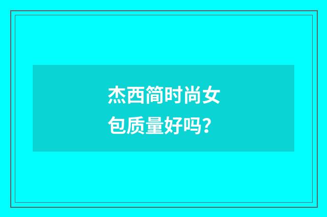 杰西简时尚女包质量好吗？