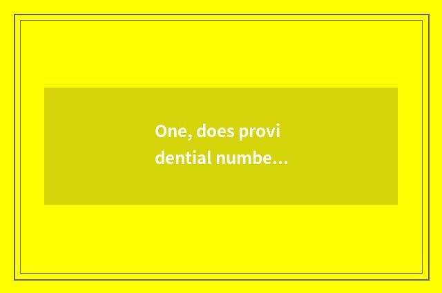 One, does providential number camera maintain central reputation?