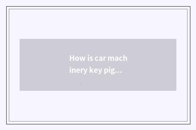 How is car machinery key pigheaded?