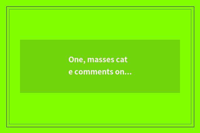 One, masses cate comments on article table