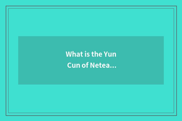 What is the Yun Cun of Netease cloud music?