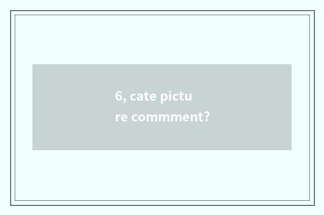 6, cate picture commment?