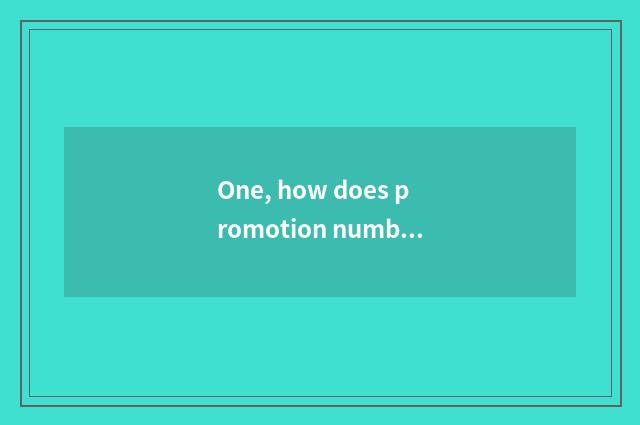 One, how does promotion number camera resemble element?