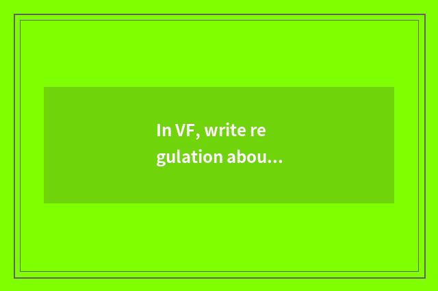 In VF, write regulation about jussive, is is following statement correct () ?