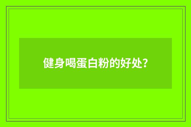 健身喝蛋白粉的好处？