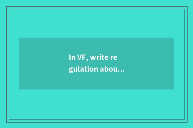 In VF, write regulation about jussive, is is following statement correct () ?