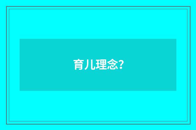 育儿理念？
