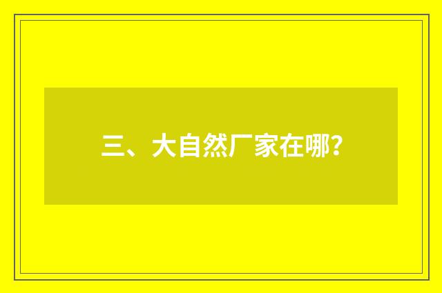 三、大自然厂家在哪？