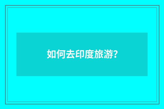 如何去印度旅游?