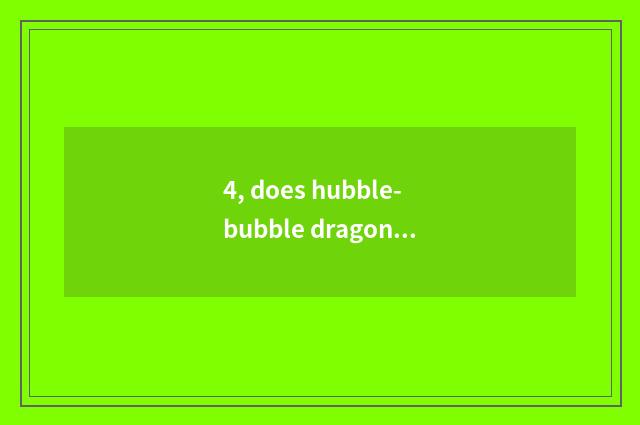 4, does hubble-bubble dragon group propose game regulation?