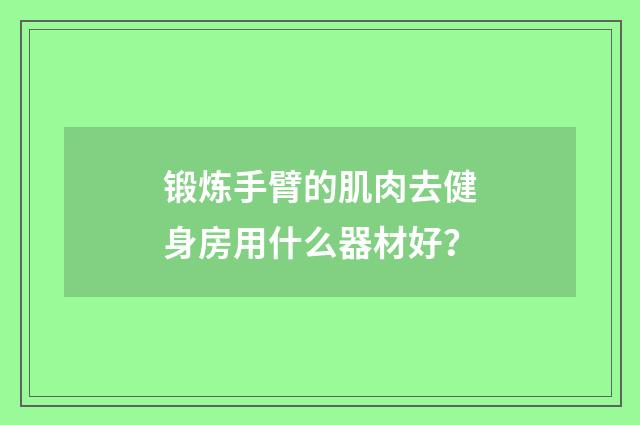锻炼手臂的肌肉去健身房用什么器材好？