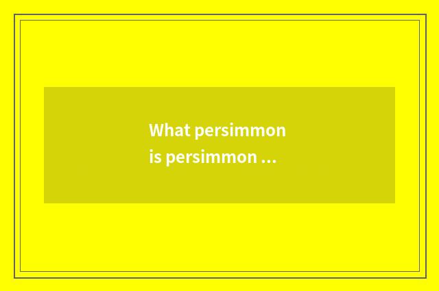What persimmon is persimmon center has persimmon?