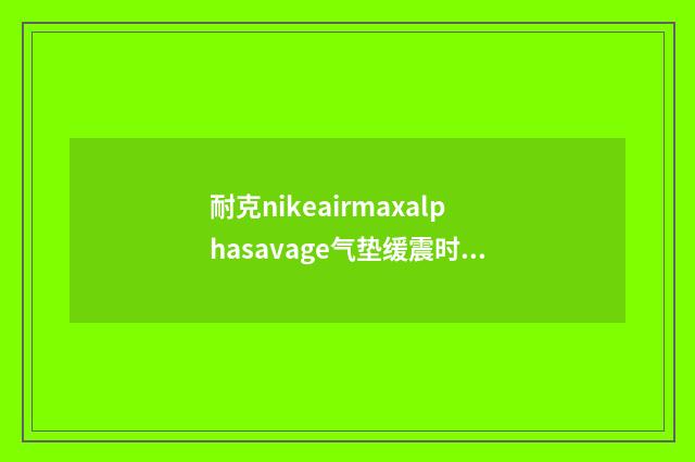 耐克nikeairmaxalphasavage气垫缓震时尚复古综合训练鞋怎么样?