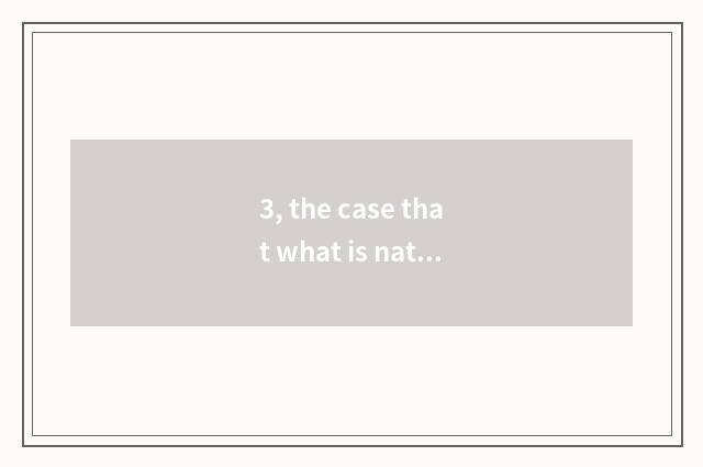 3, the case that what is nature retaliation mankind is there?