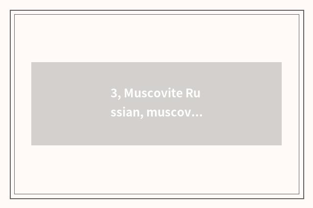 3, Muscovite Russian, muscovite Russian is translated, how does Muscovite Russia