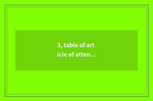 3, table of article of attention student mental health?