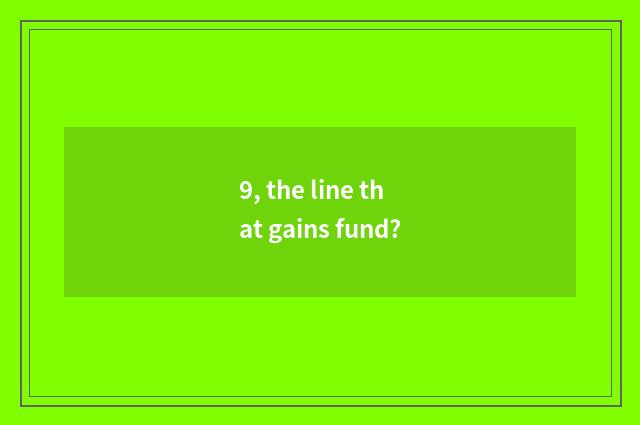 9, the line that gains fund?
