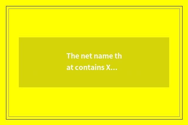 The net name that contains Xiaochen homophonic?