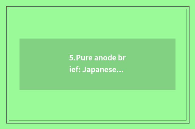 5.Pure anode brief: Japanese Zen teahouse
