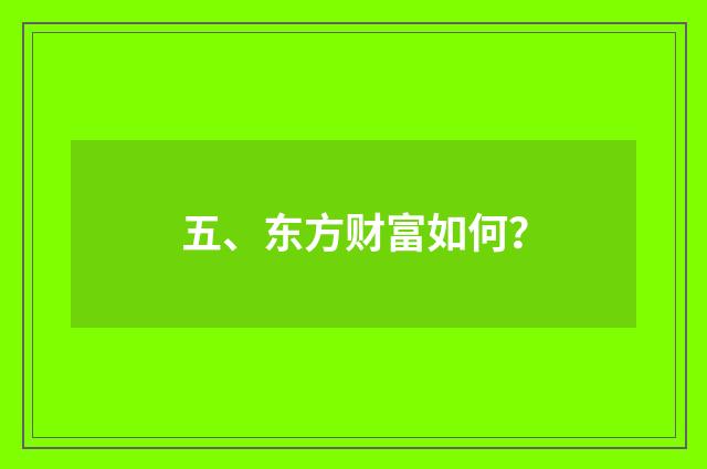 五、东方财富如何？