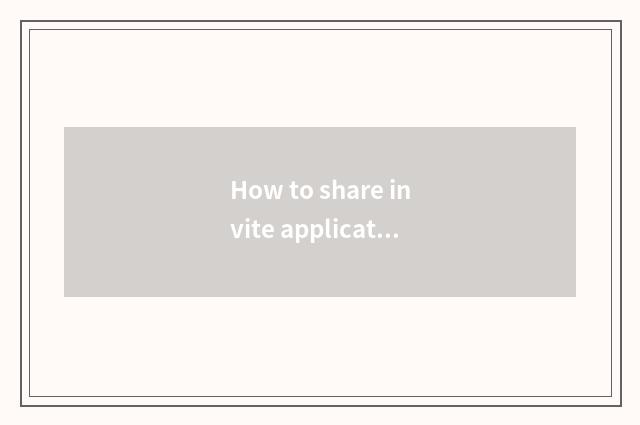 How to share invite applications for a job