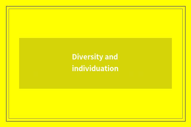 Diversity and individuation