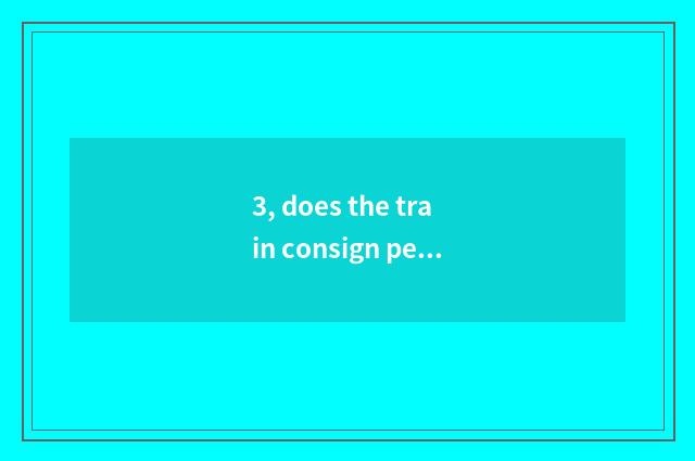 3, does the train consign pet?