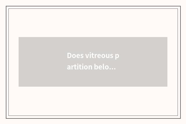 Does vitreous partition belong to light qualitative partition?